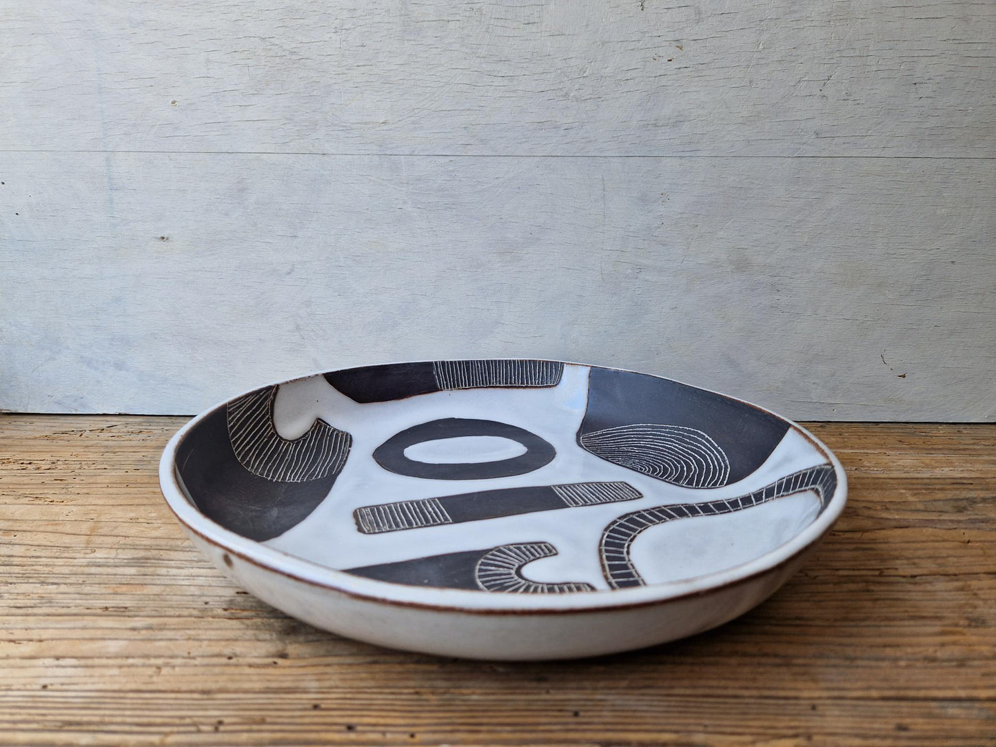 Geometric Patterns - large bowl black No. 2