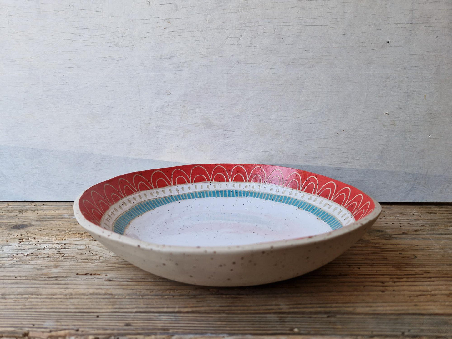 Sgraffito Serving Bowl I