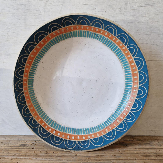 Sgraffito Serving Bowl II