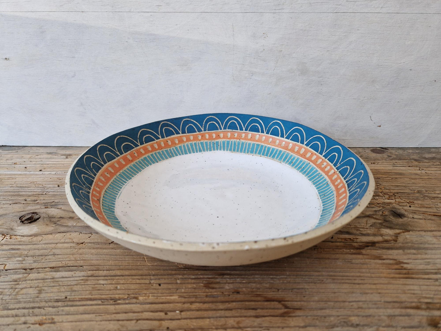 Sgraffito Serving Bowl II