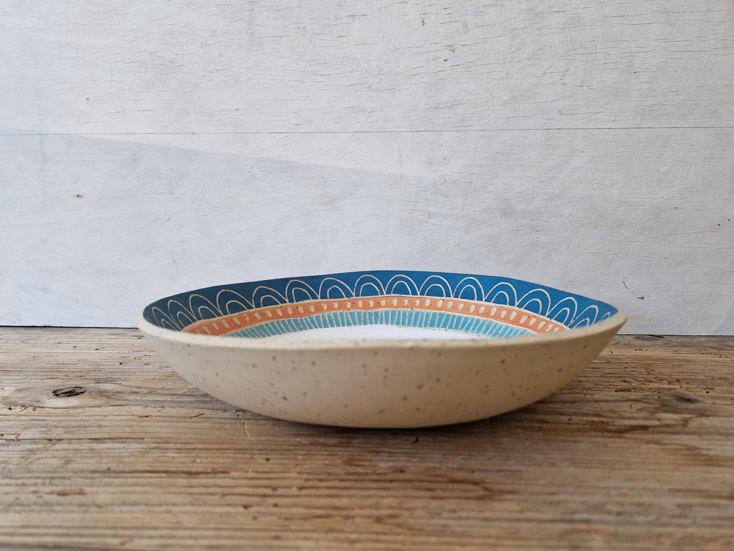 Sgraffito Serving Bowl II