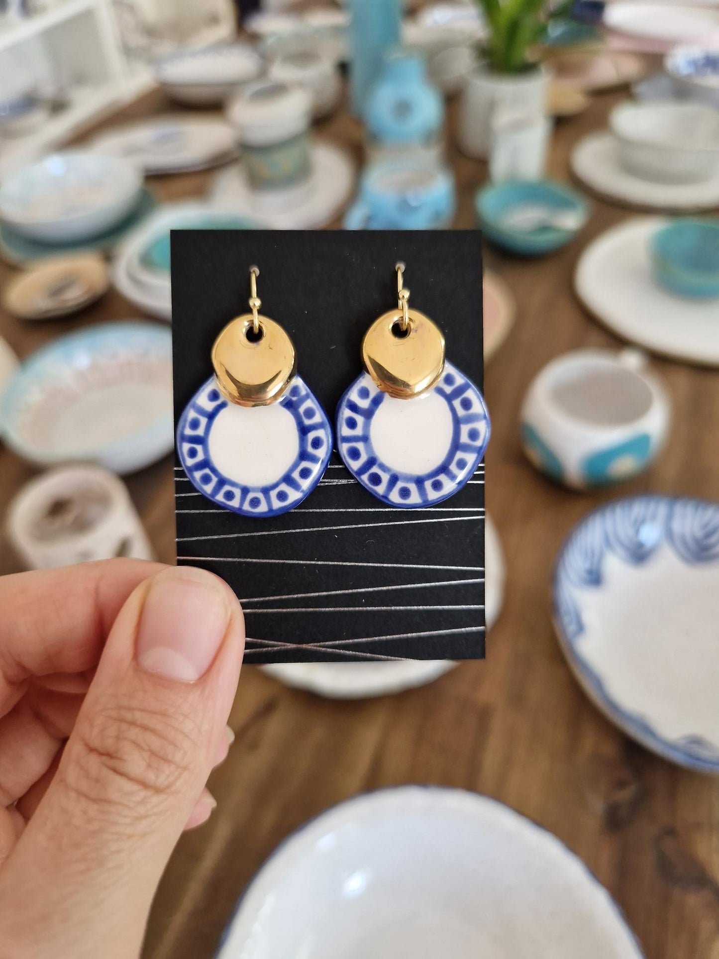 Ceramic earrings No. 49