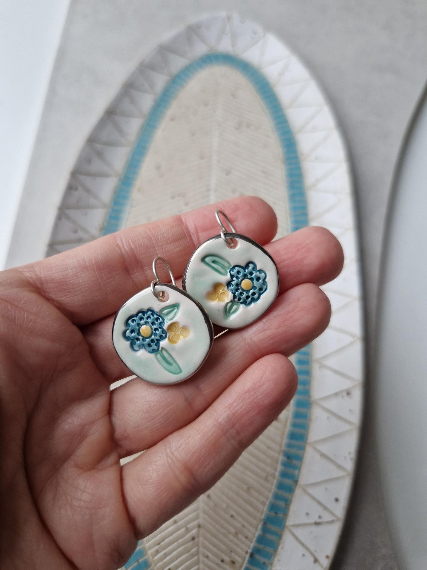 Ceramic earrings No. 21