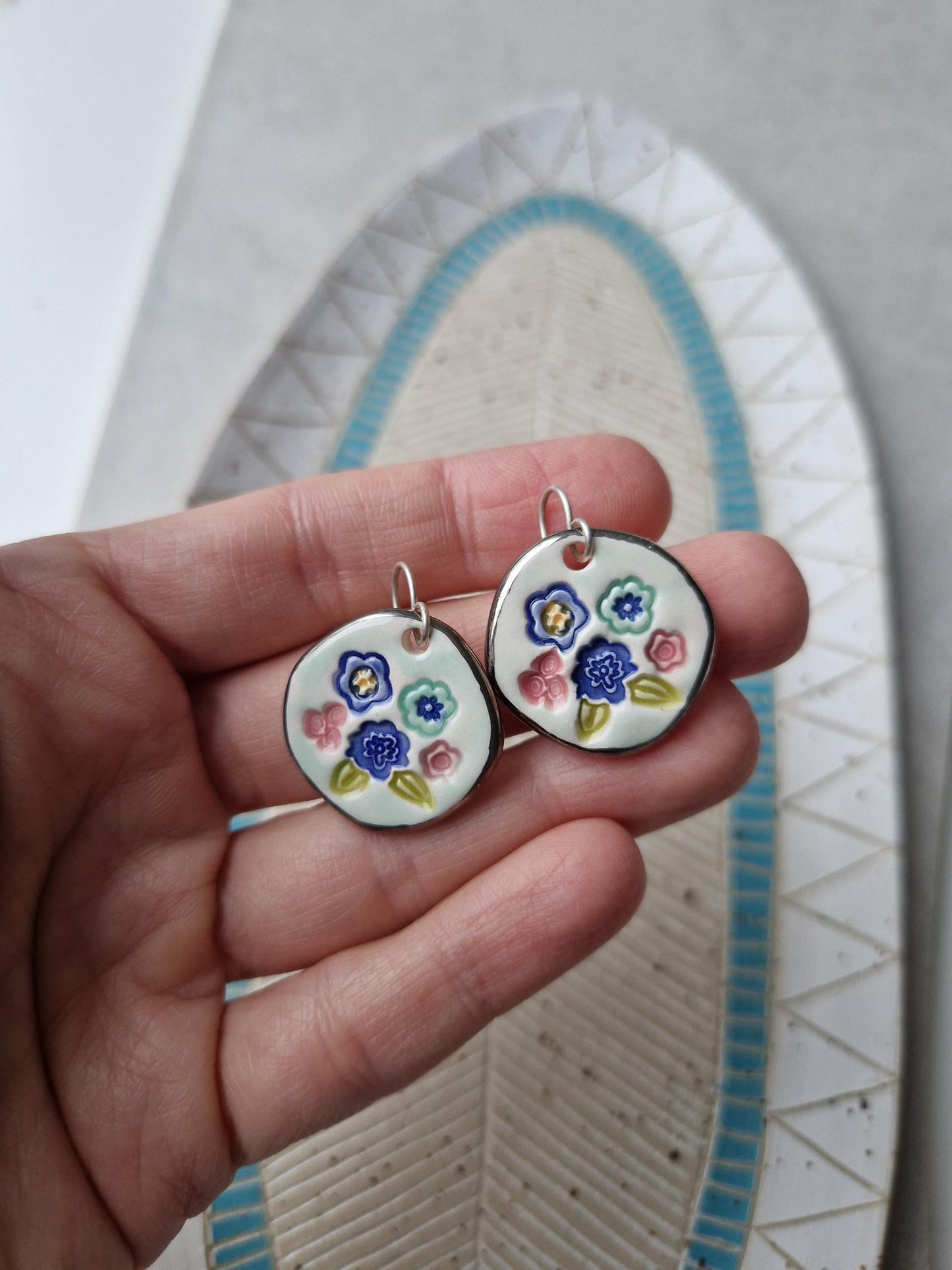 Ceramic earrings No. 19