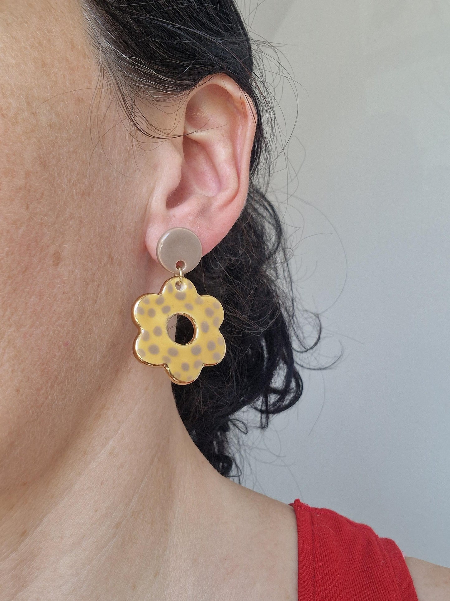 Ceramic earrings No. 56