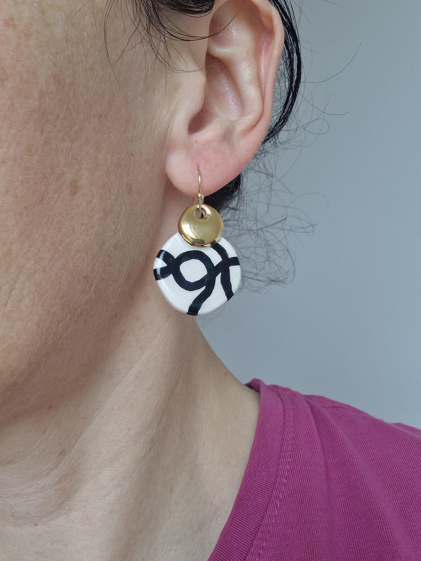 Ceramic earrings No. 58