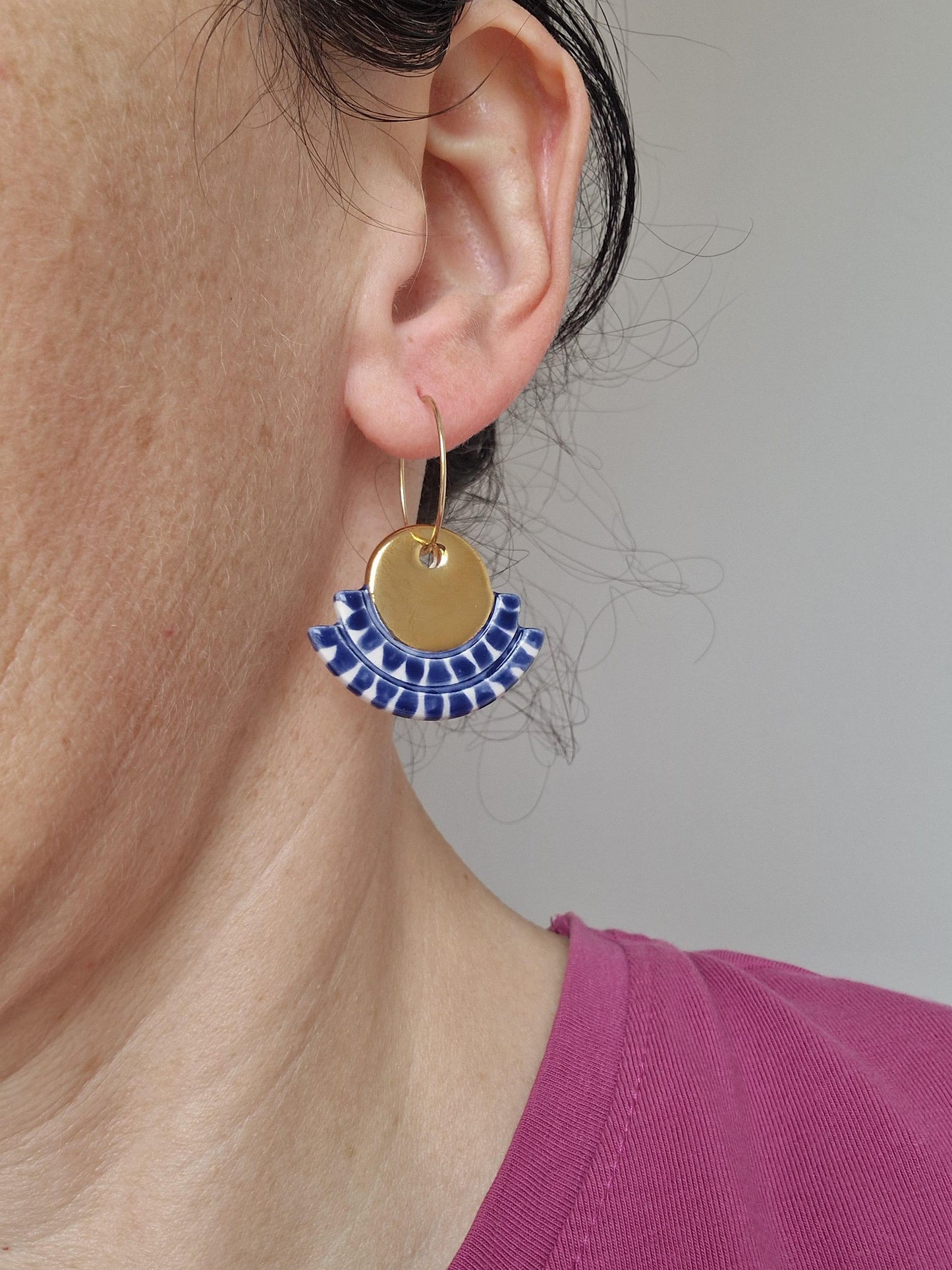 Ceramic earrings No. 62