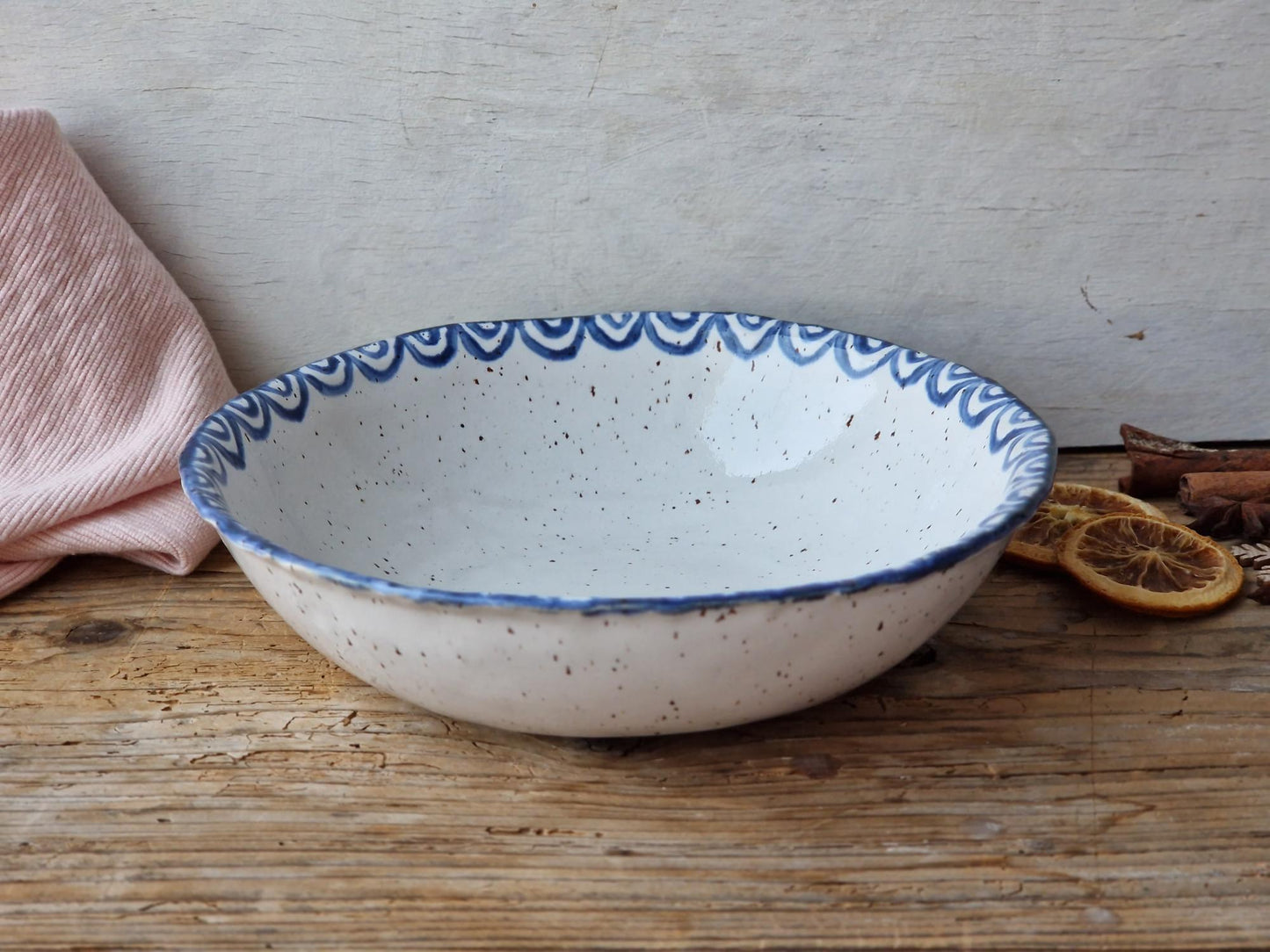 Pasta bowl handpainted No. 17