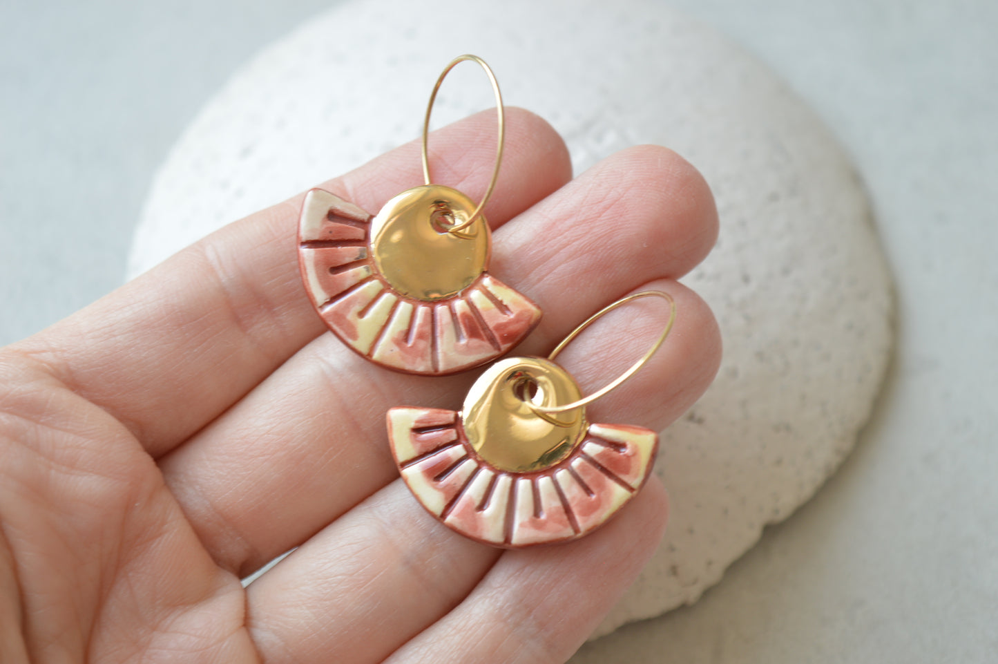 Ceramic earrings No. 50