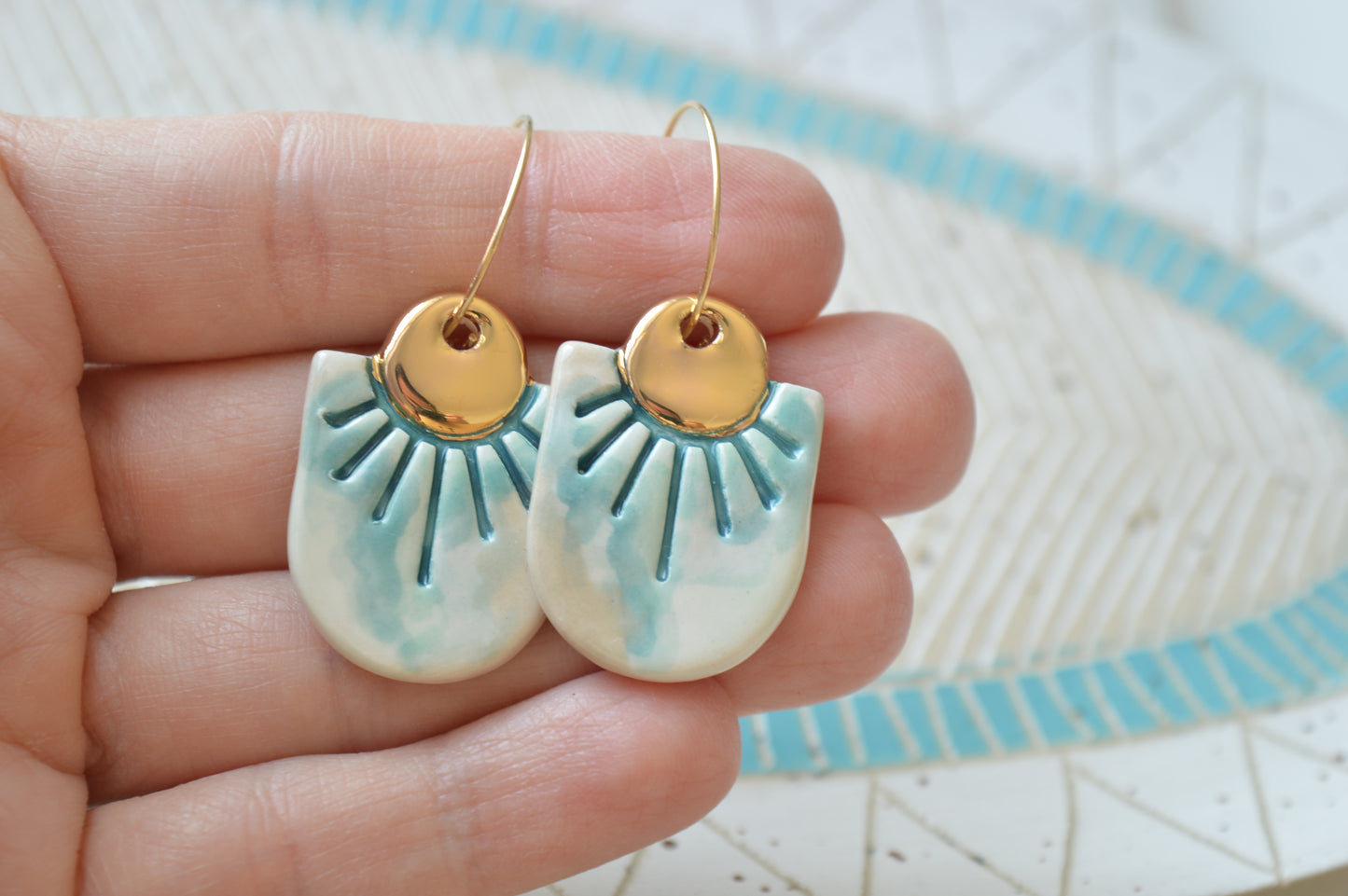 Ceramic earrings No. 51