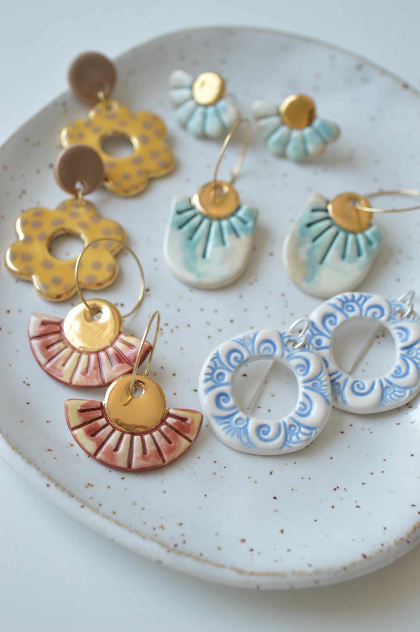 Ceramic earrings No. 50