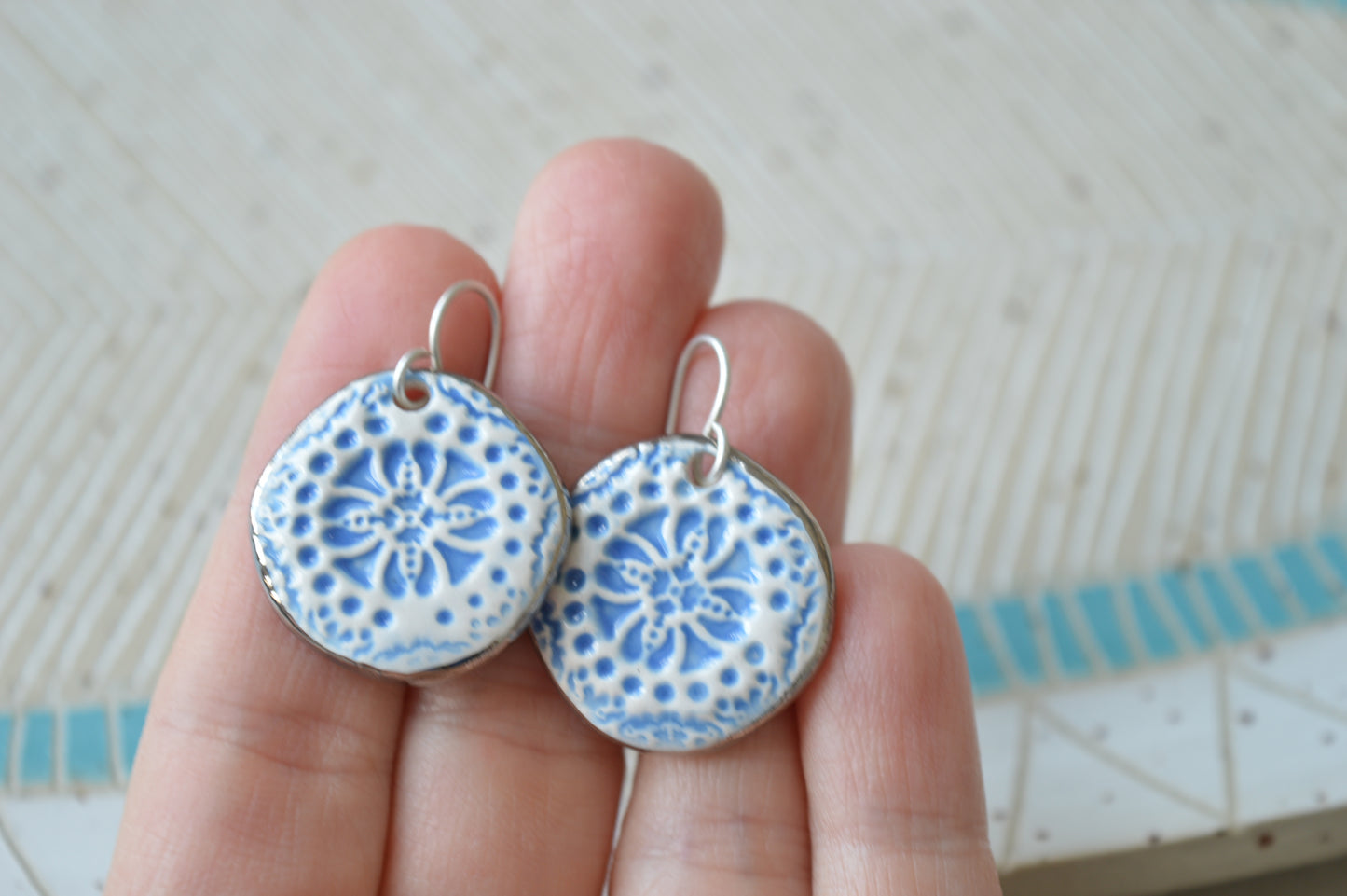 Ceramic earrings No. 68