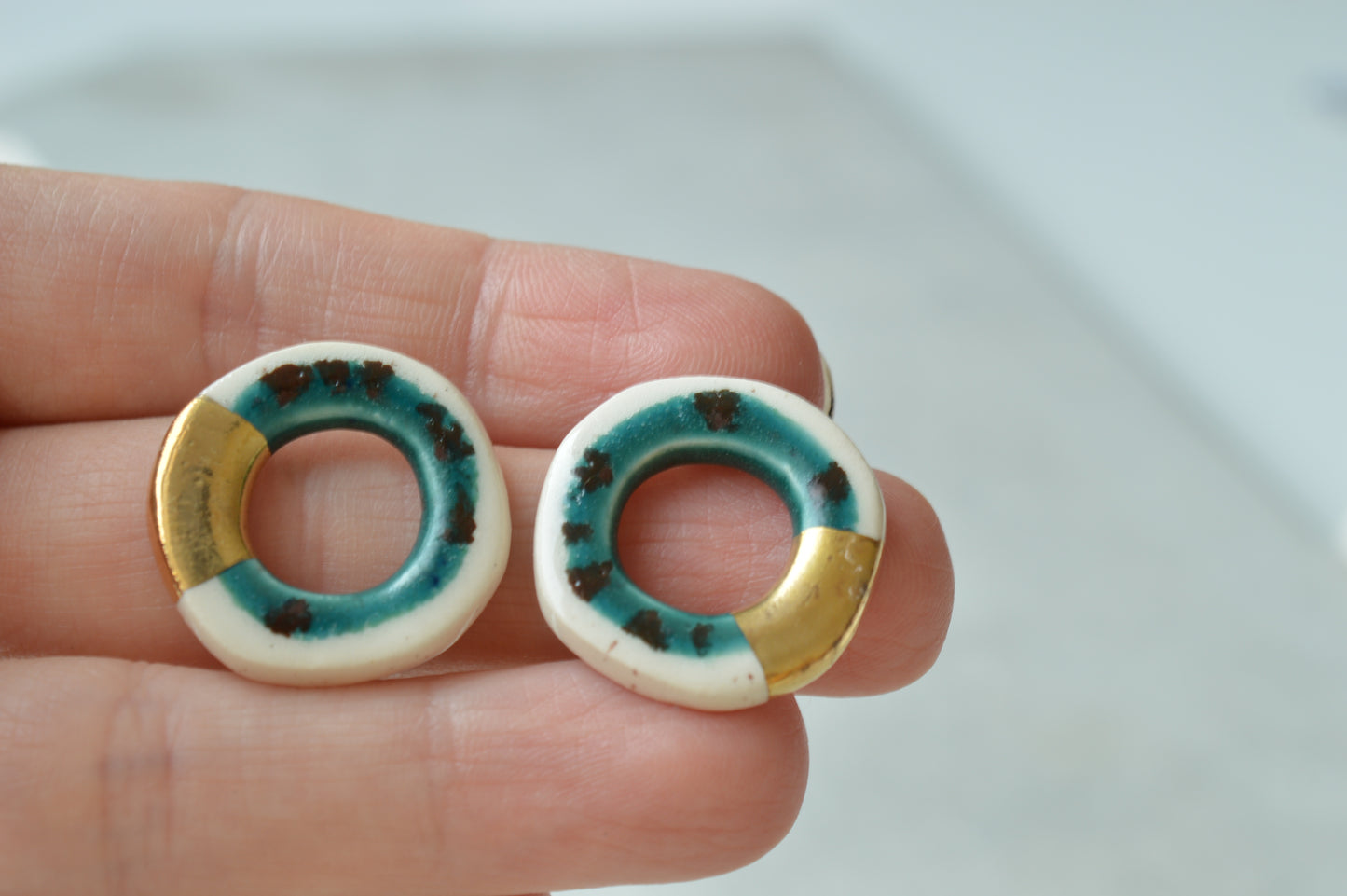 Ceramic earrings No. 10