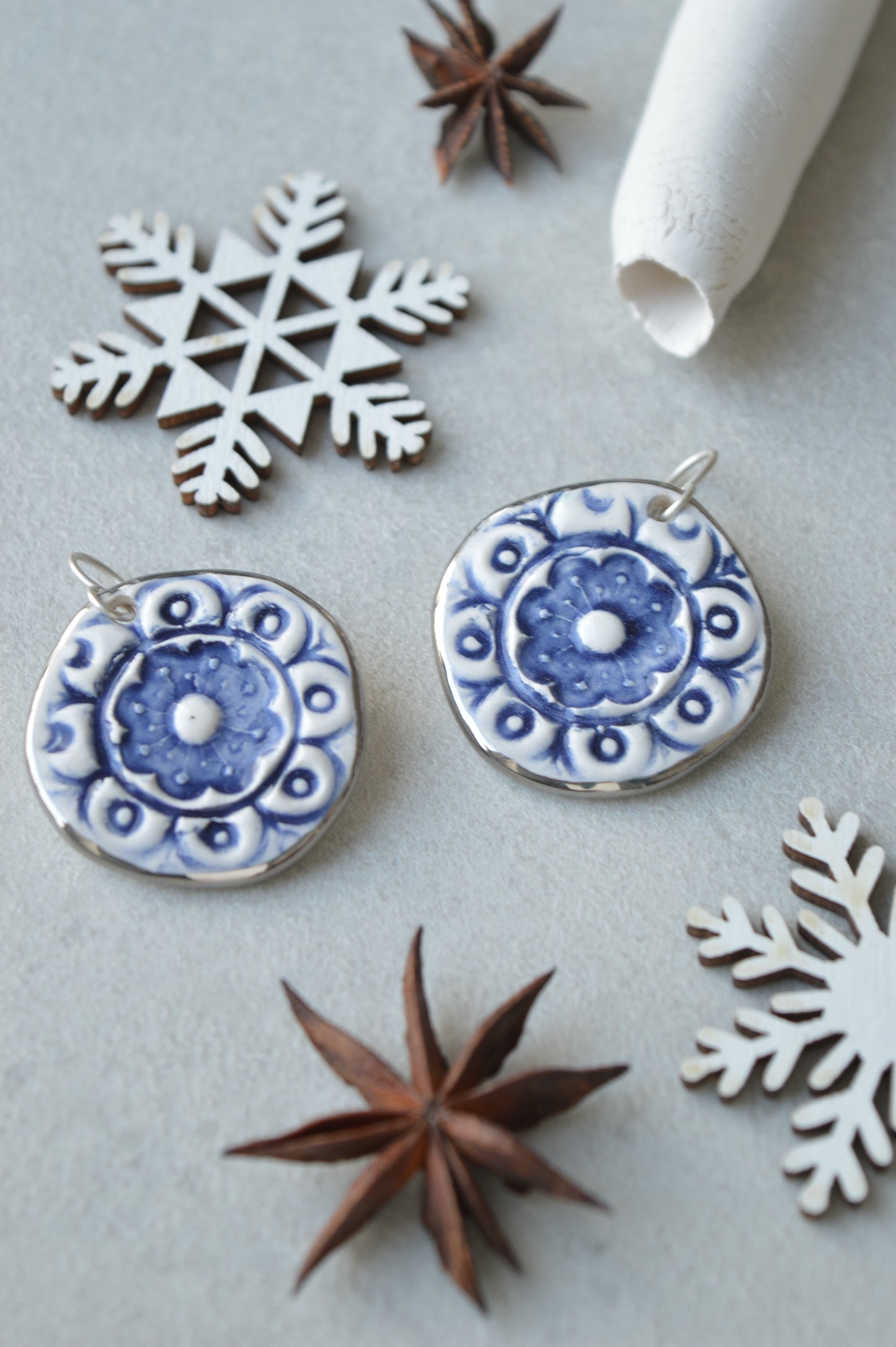 Ceramic earrings No. 71