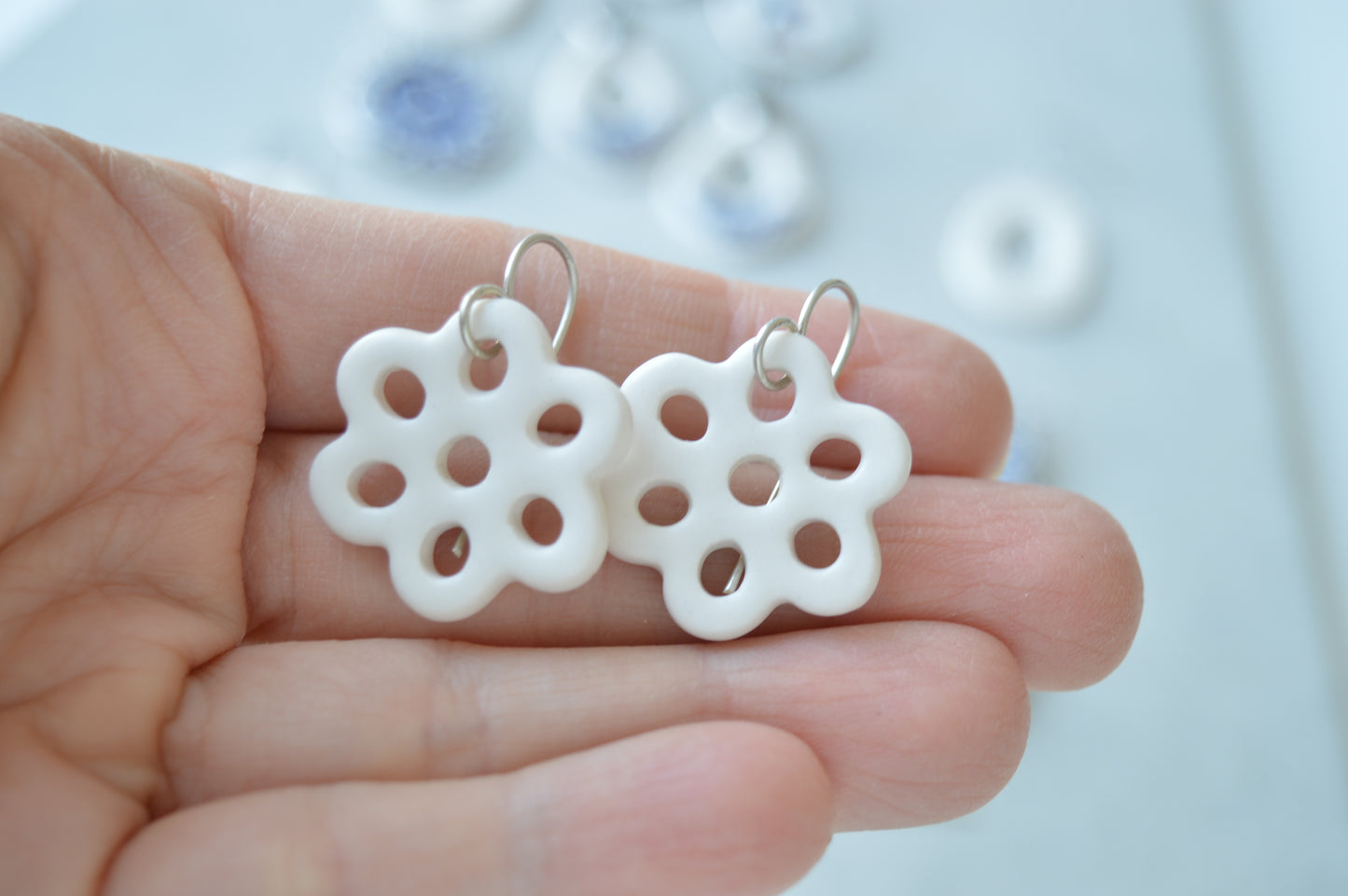 Ceramic earrings No. 74