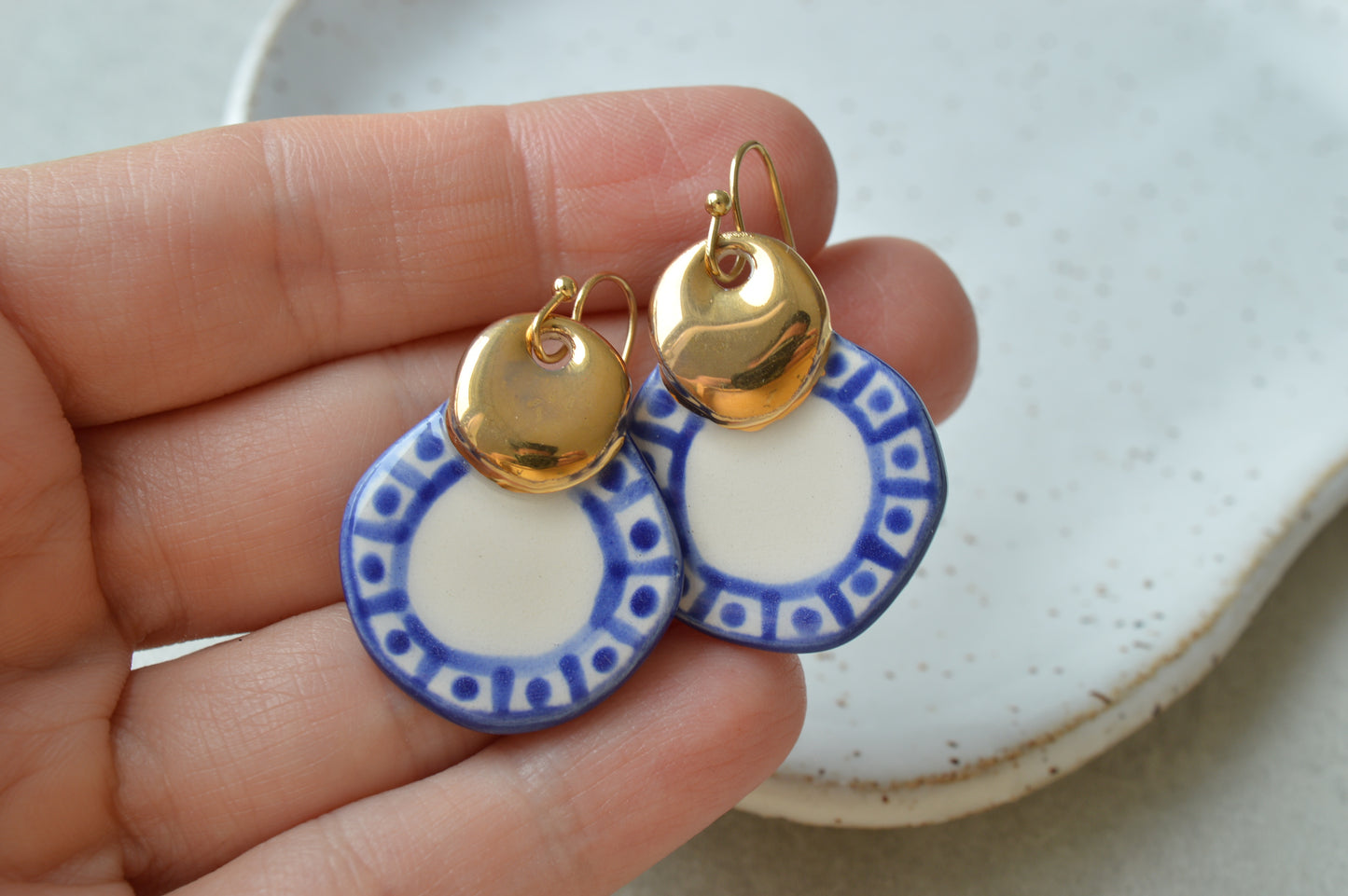 Ceramic earrings No. 49