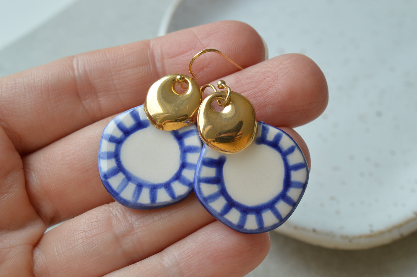 Ceramic earrings No. 8