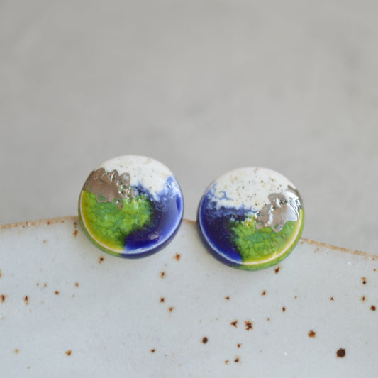 earth stud earrings