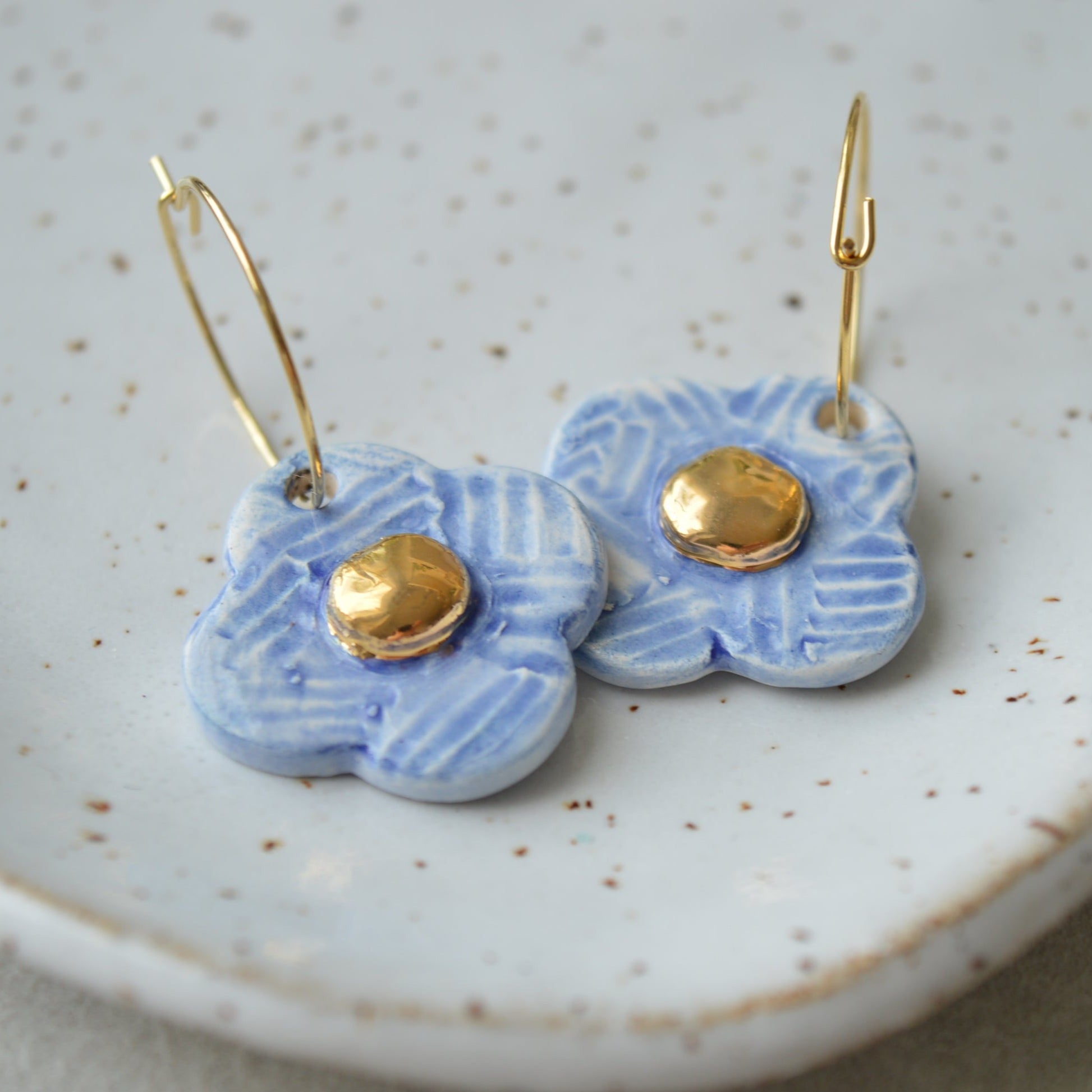 ceramic flower earrings